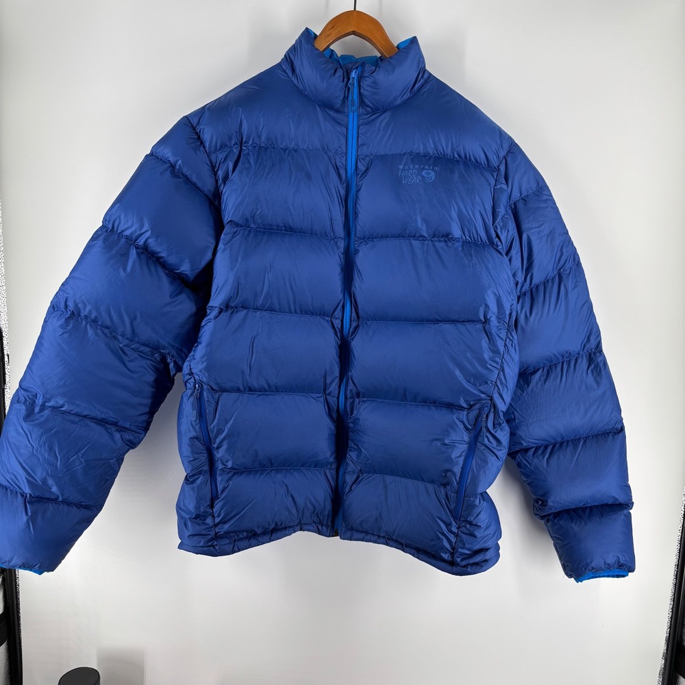 Mountain Hardwear Mens XL Blue Q Shield 650 Down‎ Puffer Jacket OM6274 Full Zip - Picture 2 of 13